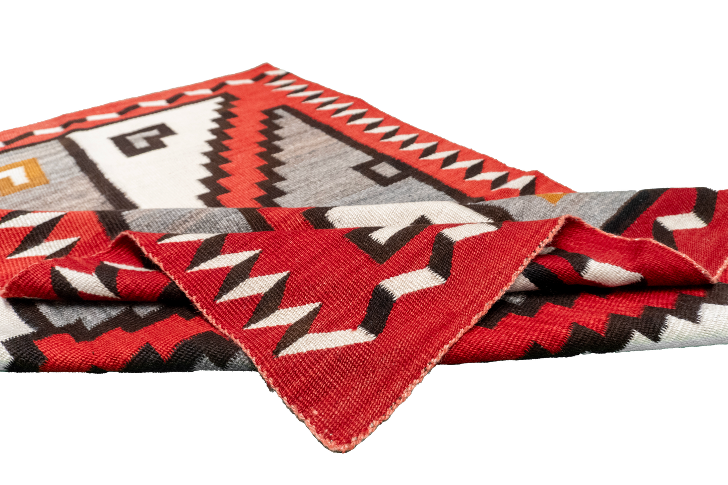 W 3.6 L 5.2 Navajo 100% Wool Hand-Woven Geometric Design - 66337