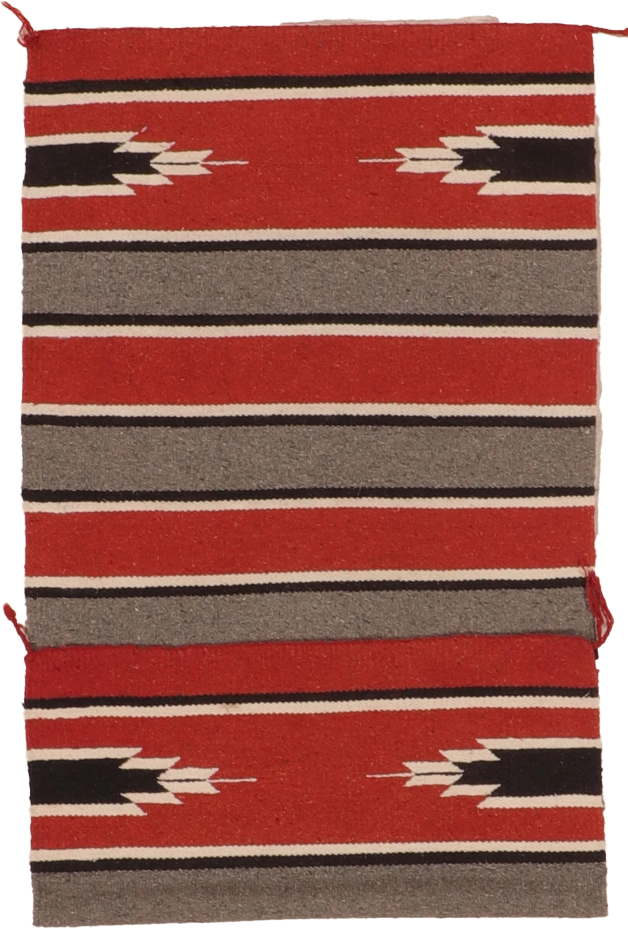 W 2.5 L 5 Kilim Runner 100% Wool Hand-Woven Navajo Inspired Design - 66339