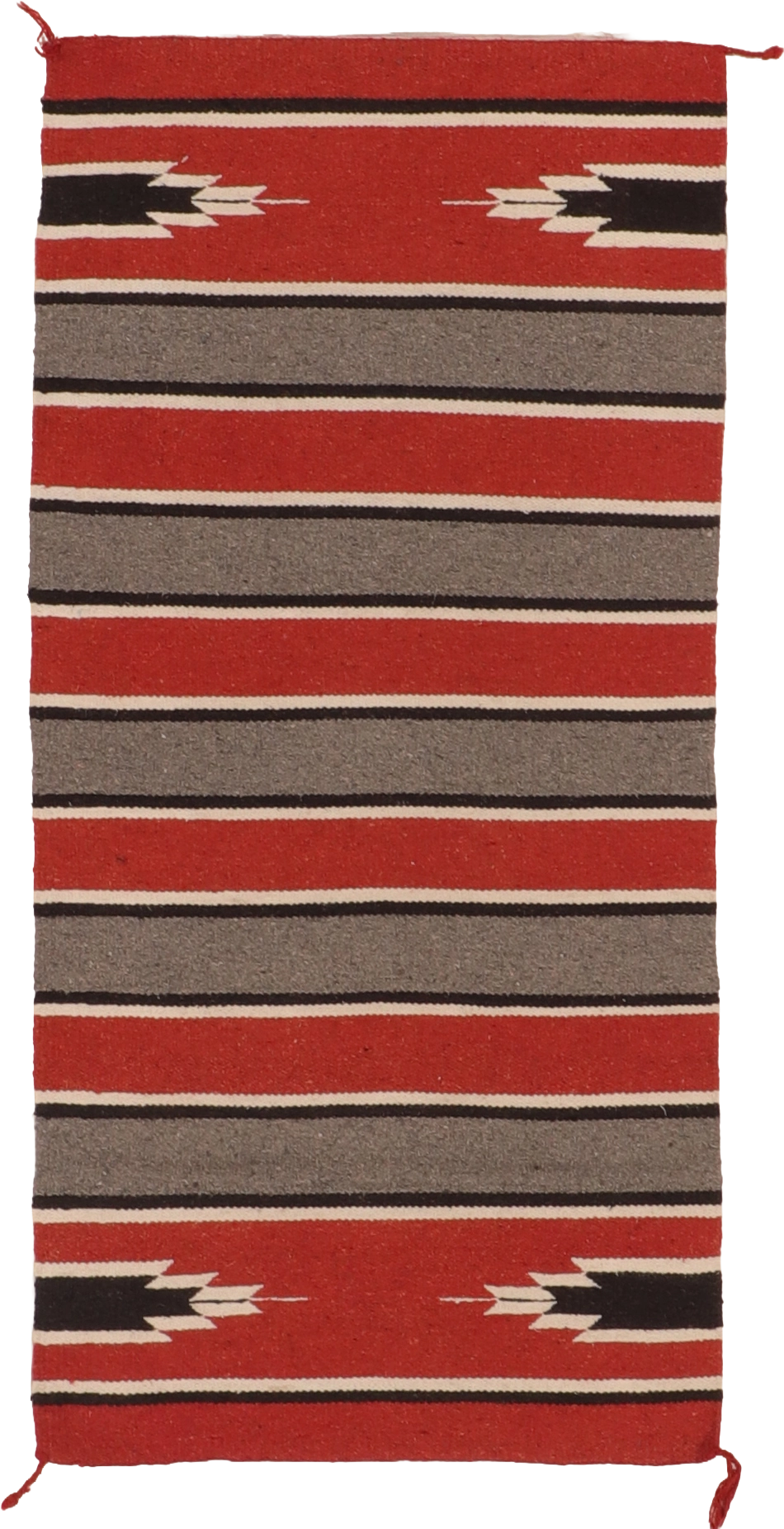 W 2.5 L 5 Kilim Runner 100% Wool Hand-Woven Navajo Inspired Design - 66339
