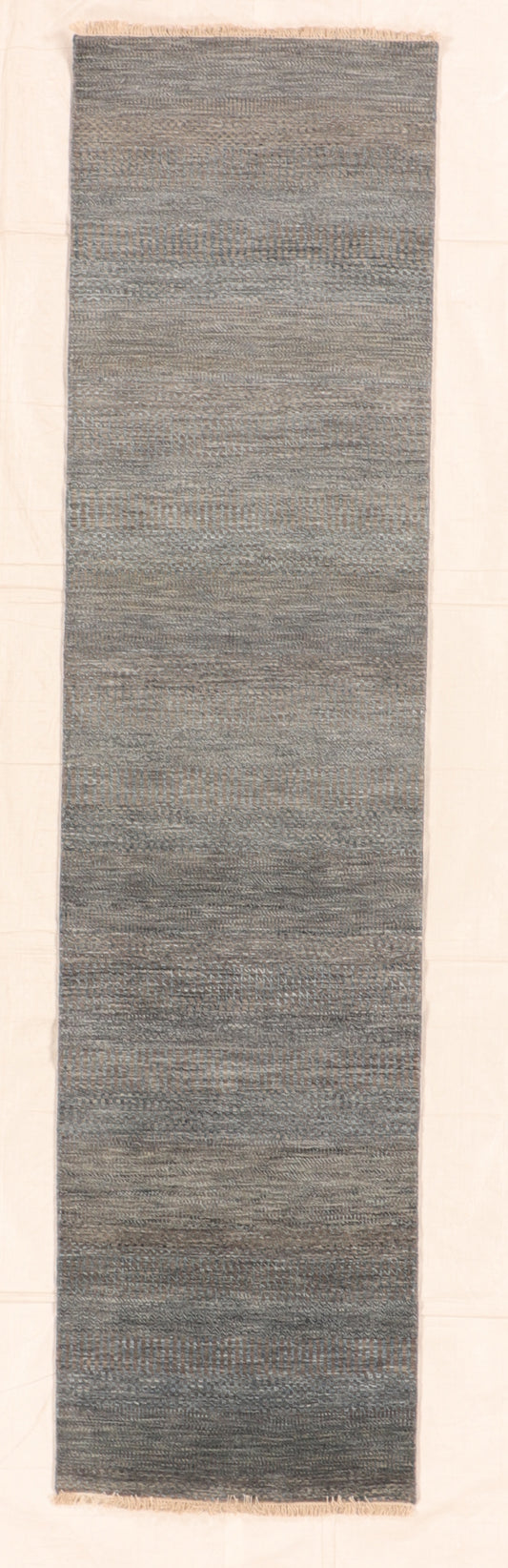 W 2.6 L 10.1 Modern 100% Wool Handmade India All Over Design - 66347