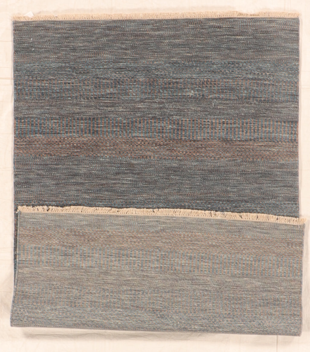 W 4 L 6.2 Modern 100% Wool Hand-Woven All-Over Design - 66360