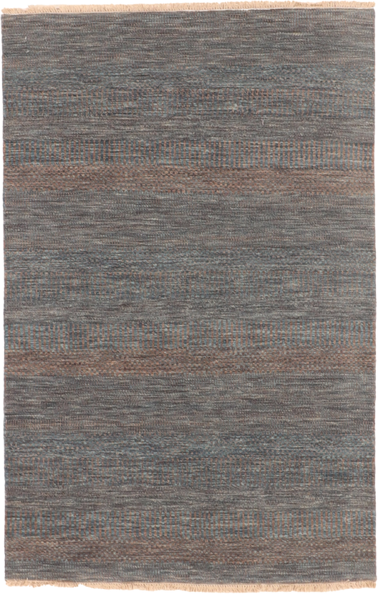 W 4 L 6.2 Modern 100% Wool Hand-Woven All-Over Design - 66360