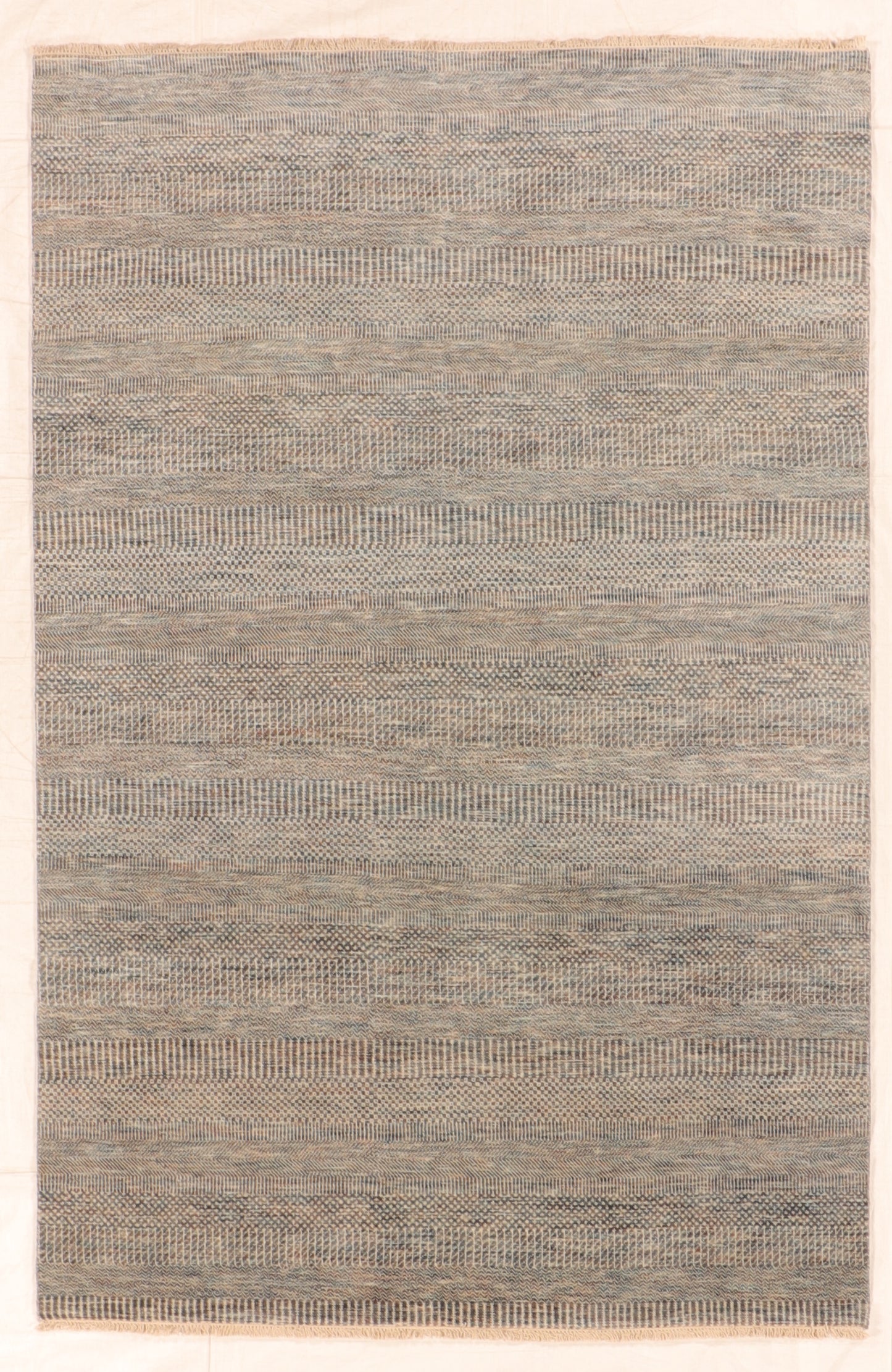 W 6 L 9 Modern 100% Wool Handmade All Over Design - 66364