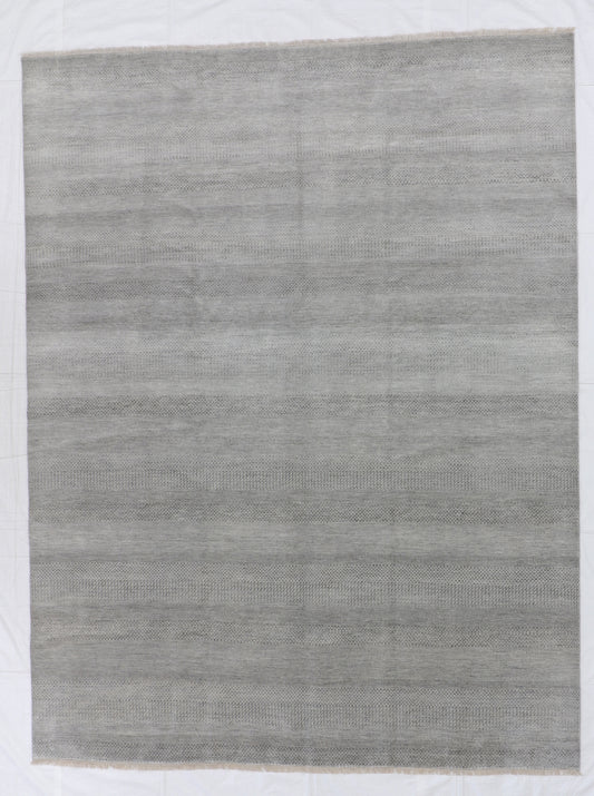 W 9.2 L 11.11 Modern 100% Wool Handmade All Over Design - 66369