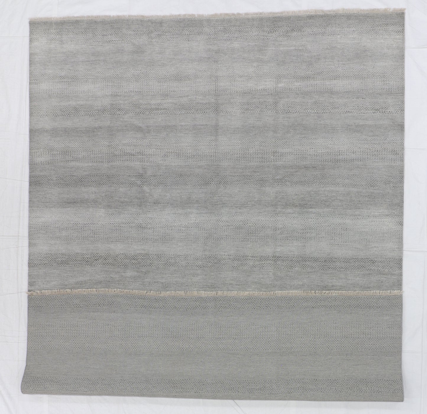 W 9.2 L 11.11 Modern 100% Wool Handmade All Over Design - 66369