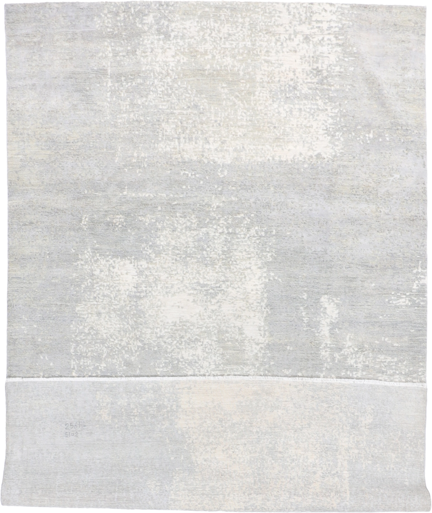 W 6.6 L 9.11 Modern Wool And Silk Blend Hand-Woven All-Over Design - 66378