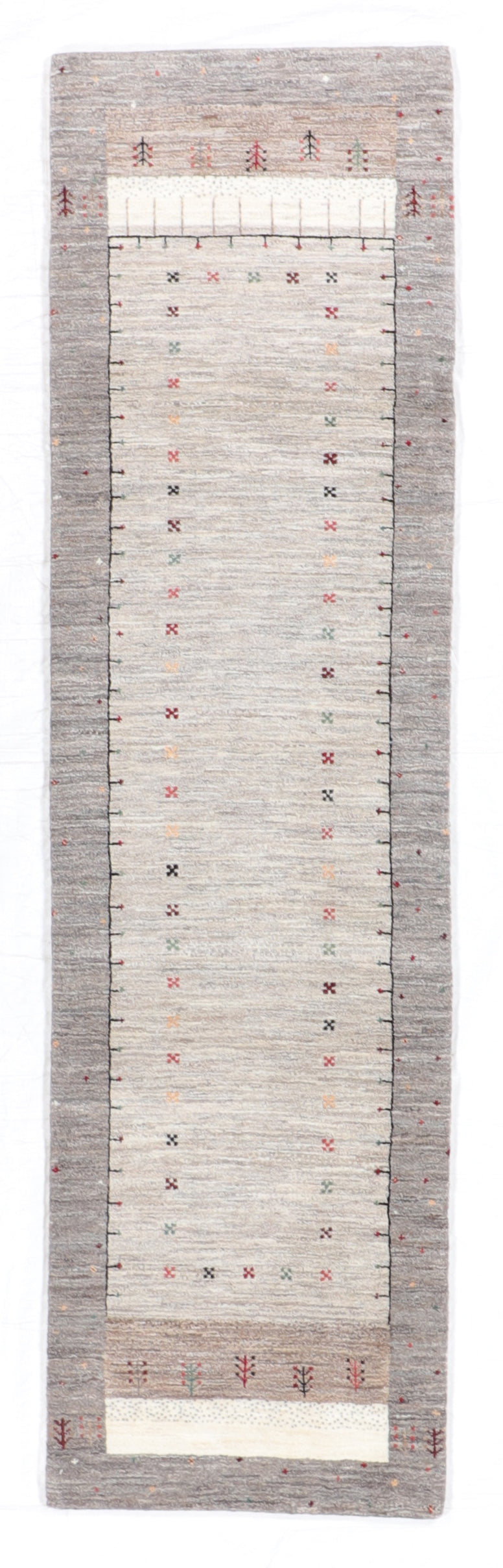2.7 x 9.7  Runner - Qashqulie Fine/Wool All Over Rectangle - Hand Knotted Rug — 66411