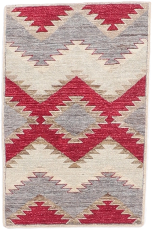 W 2 L 3.1 Mountain Modern 100% Wool Hand-Woven All-Over Design - 66426