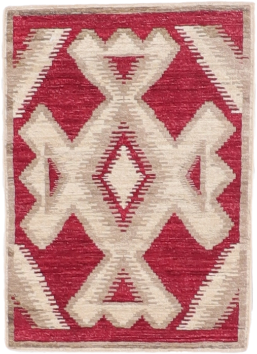 W 2.1 L 2.11 Mountain Modern 100% Wool Hand-Woven All-Over Design - 66430