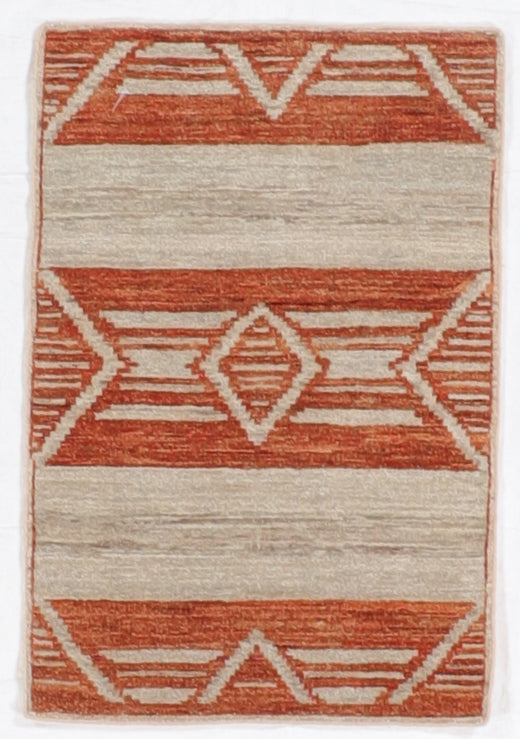 W 2 L 3 Mountain Modern 100% Wool Hand-Woven All-Over Design - 66437