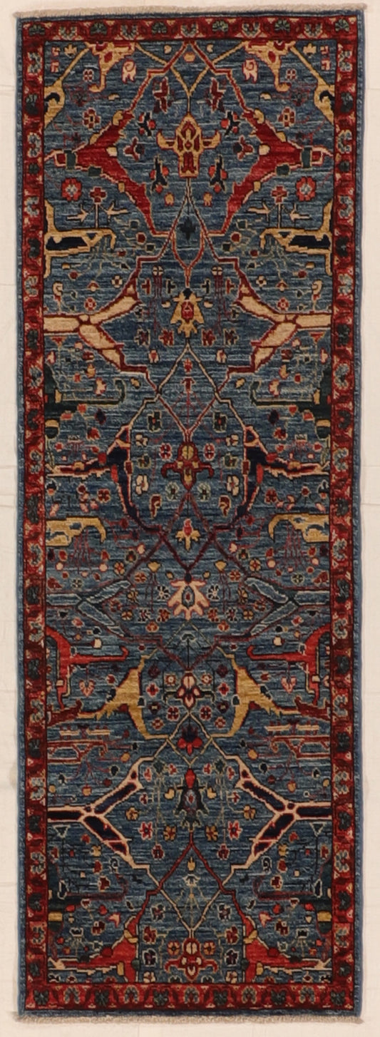 W 2.1 L 6.1 Bijar Runner 100% Wool Handmade All Over Design - 66442
