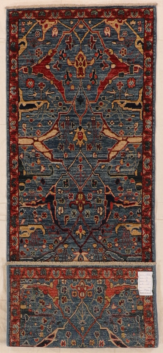 W 2.1 L 6.1 Bijar Runner 100% Wool Handmade All Over Design - 66442