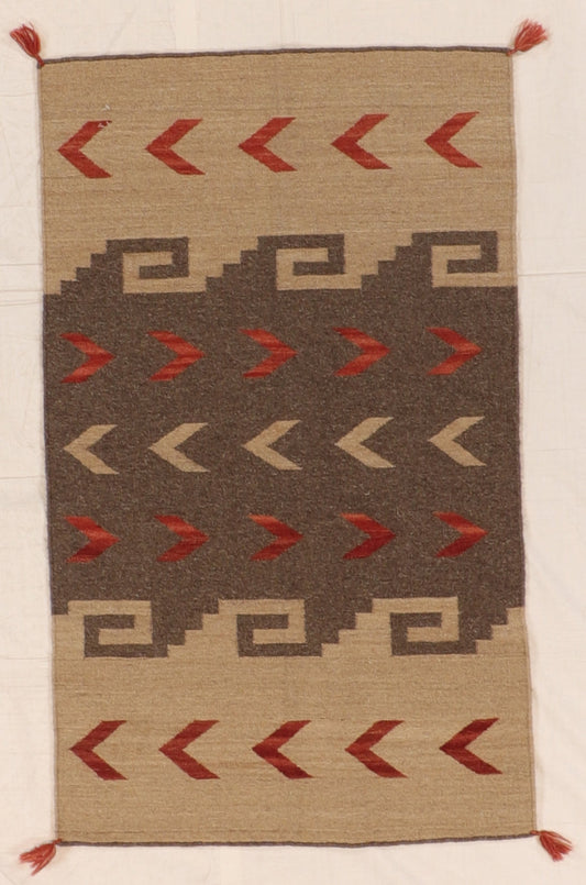 3 x 5 - Kilim Navajo Fine/Wool All Over Rectangle - Hand Knotted Rug — 66479