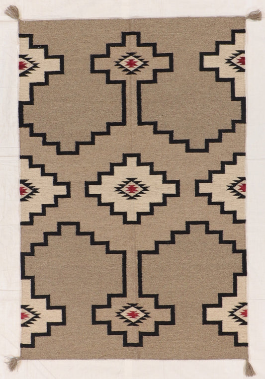 4x6 - Kilim Navajo Fine Kilim Rectangle - Hand Knotted Rug — 66480