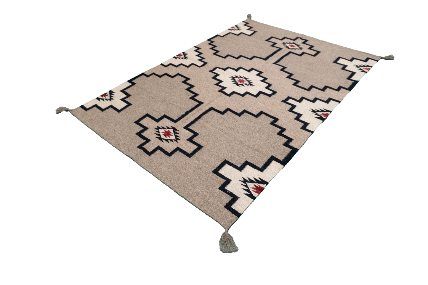 4x6 - Kilim Navajo Fine Kilim Rectangle - Hand Knotted Rug — 66480