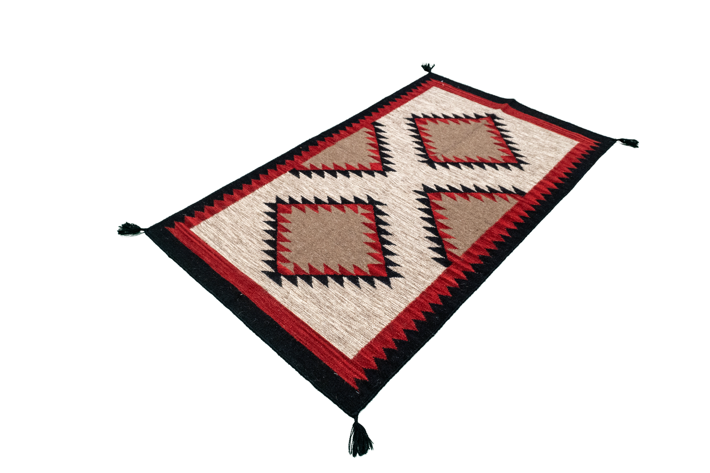W 3 L 5.1 Kilim 100% Wool Hand-Woven Navajo Design - 66481