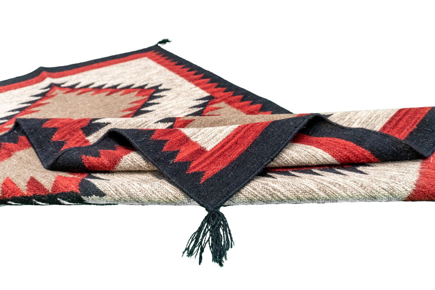 W 3 L 5.1 Kilim 100% Wool Hand-Woven Navajo Design - 66481
