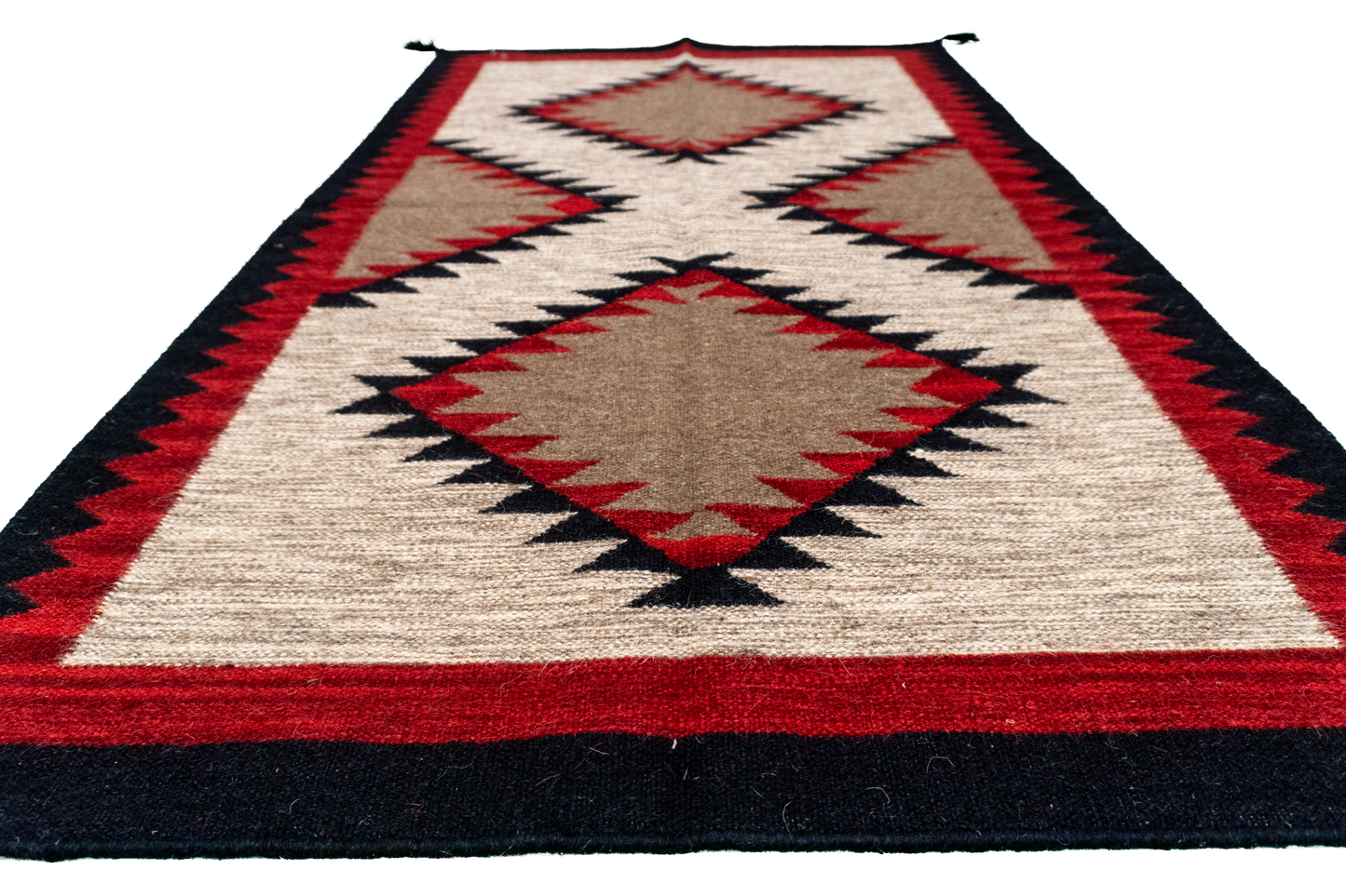 W 3 L 5.1 Kilim 100% Wool Hand-Woven Navajo Design - 66481