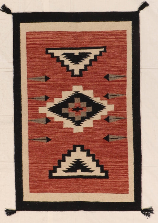 3 x 5 - Kilim Navajo Fine/Wool All Over Rectangle - Hand Knotted Rug — 66482