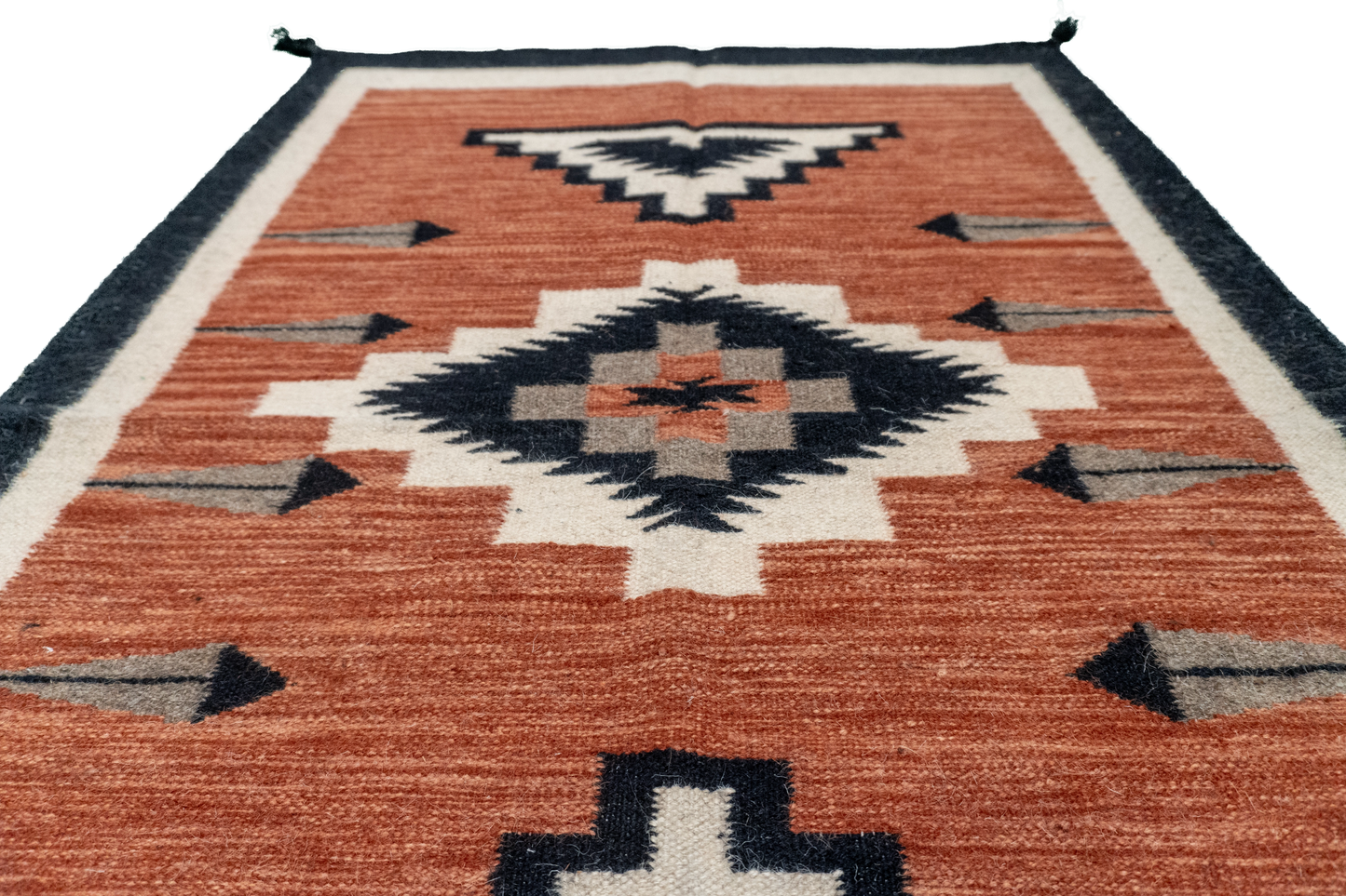 W 3.3 L 5 Kilim 100% Wool Hand-Woven Navajo Design - 66482