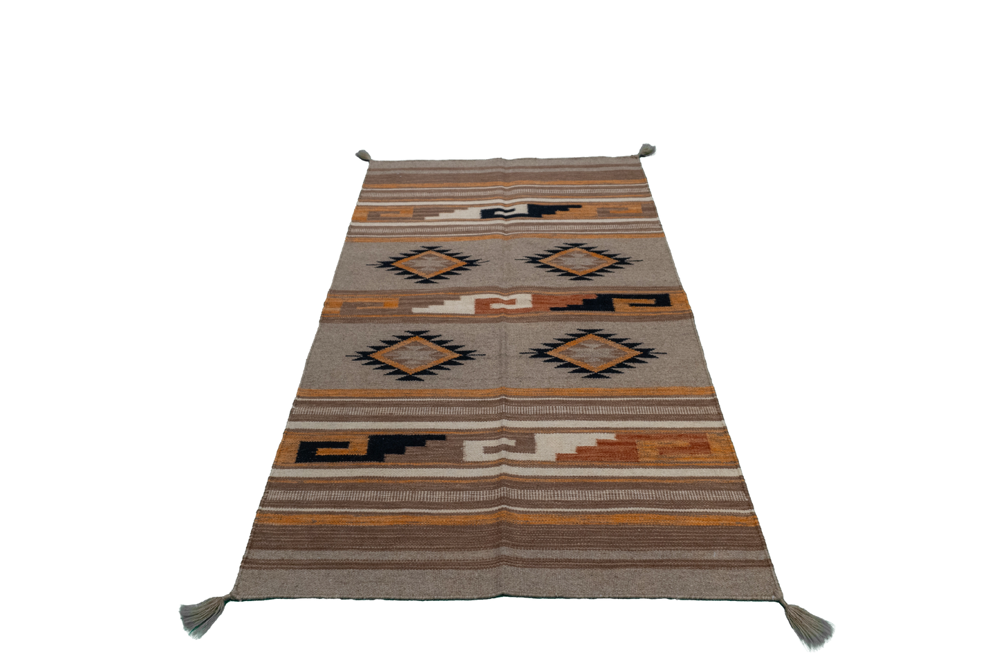 W 3 L 5 Kilim Navajo 100% Wool Hand-Woven All-Over Design - 66484
