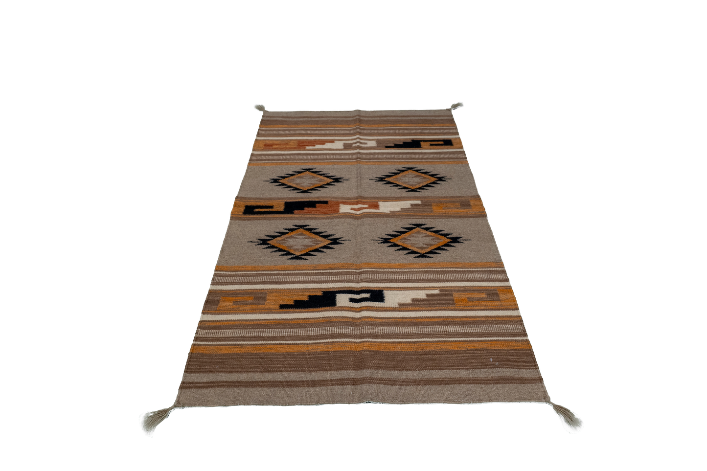 W 3 L 5 Kilim Navajo 100% Wool Hand-Woven All-Over Design - 66484