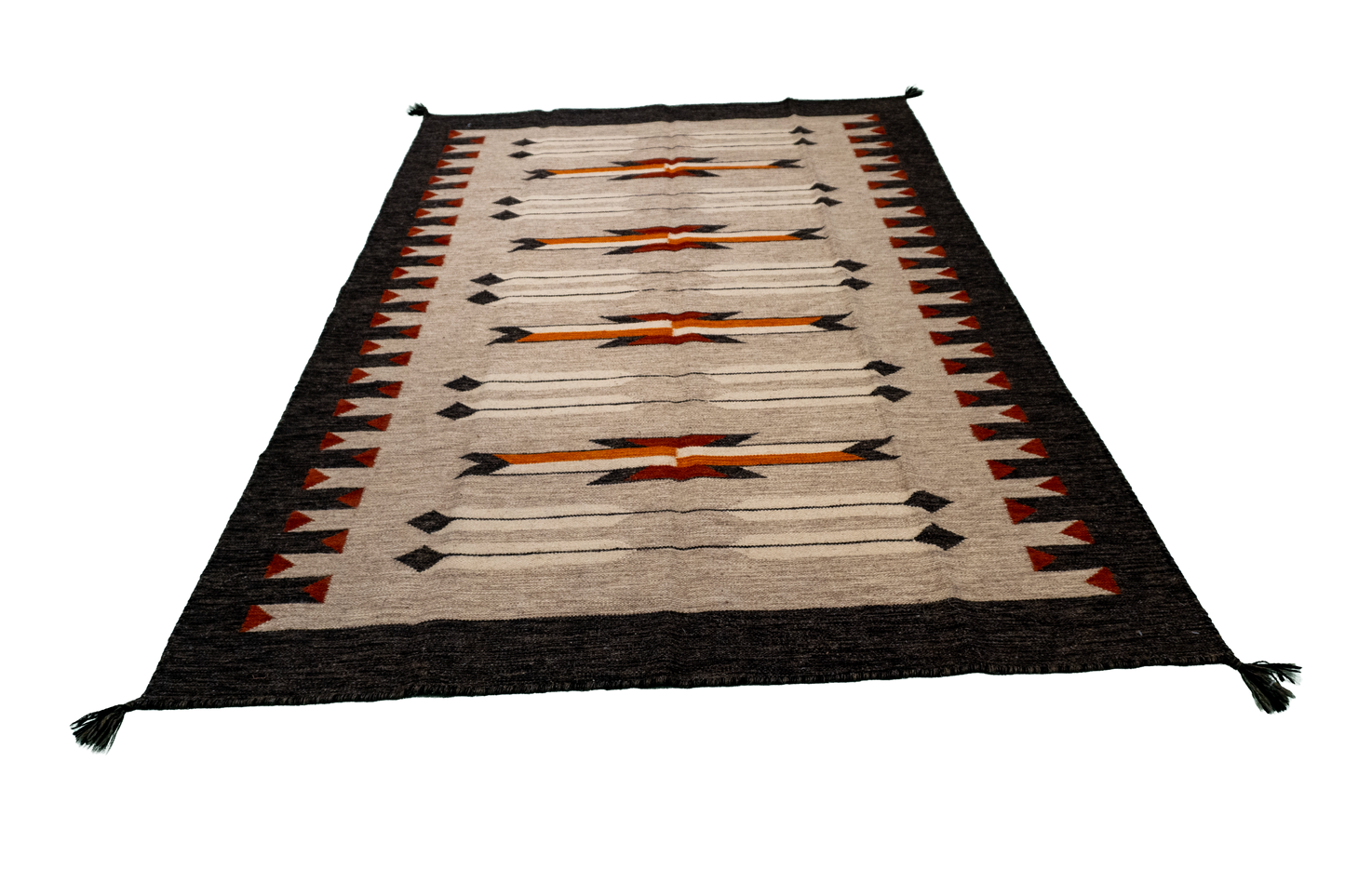 5 x 7 - Kilim Navajo Fine/Wool All Over Rectangle - Hand Knotted Rug — 66491
