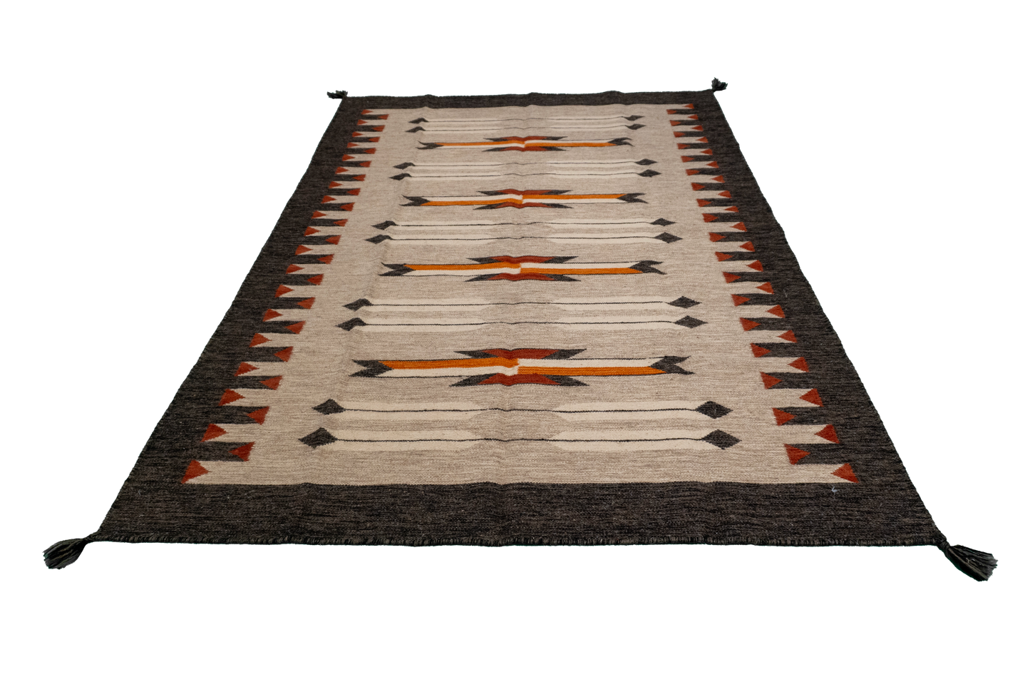 5 x 7 - Kilim Navajo Fine/Wool All Over Rectangle - Hand Knotted Rug — 66491