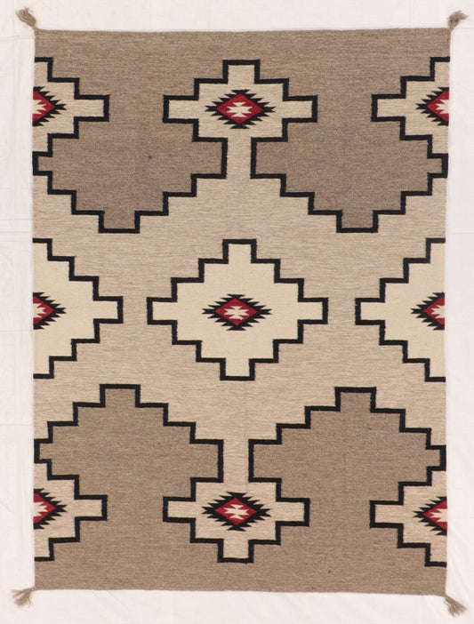 5 x 7 - Kilim Navajo Fine/Wool All Over Rectangle - Hand Knotted Rug — 66494
