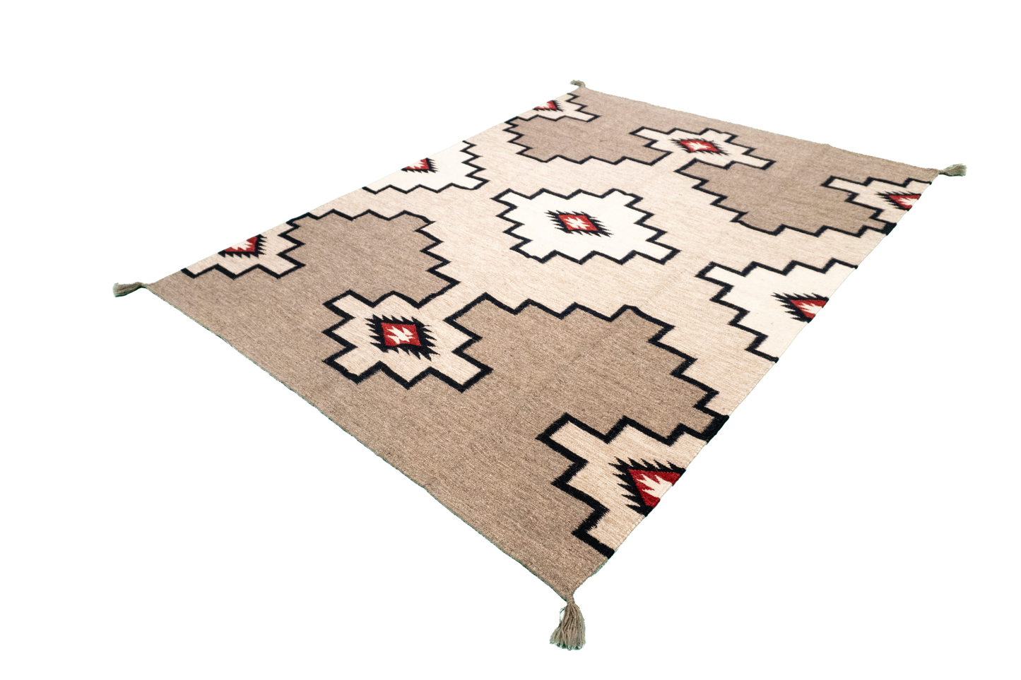 5 x 7 - Kilim Navajo 100% Wool Hand-Woven All-Over Design - 66494