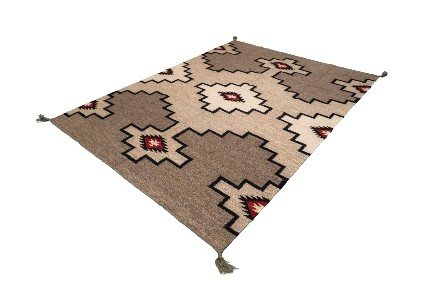 5 x 7 - Kilim Navajo 100% Wool Hand-Woven All-Over Design - 66494
