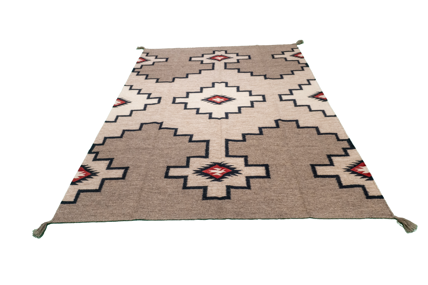 5 x 7 - Kilim Navajo 100% Wool Hand-Woven All-Over Design - 66494