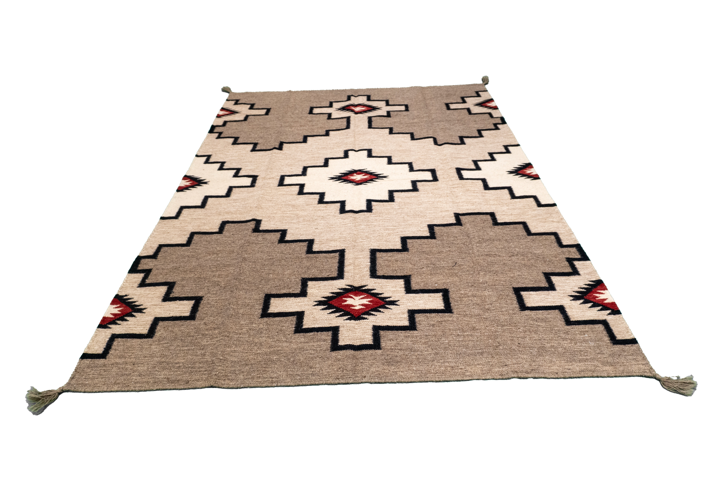 5 x 7 - Kilim Navajo 100% Wool Hand-Woven All-Over Design - 66494