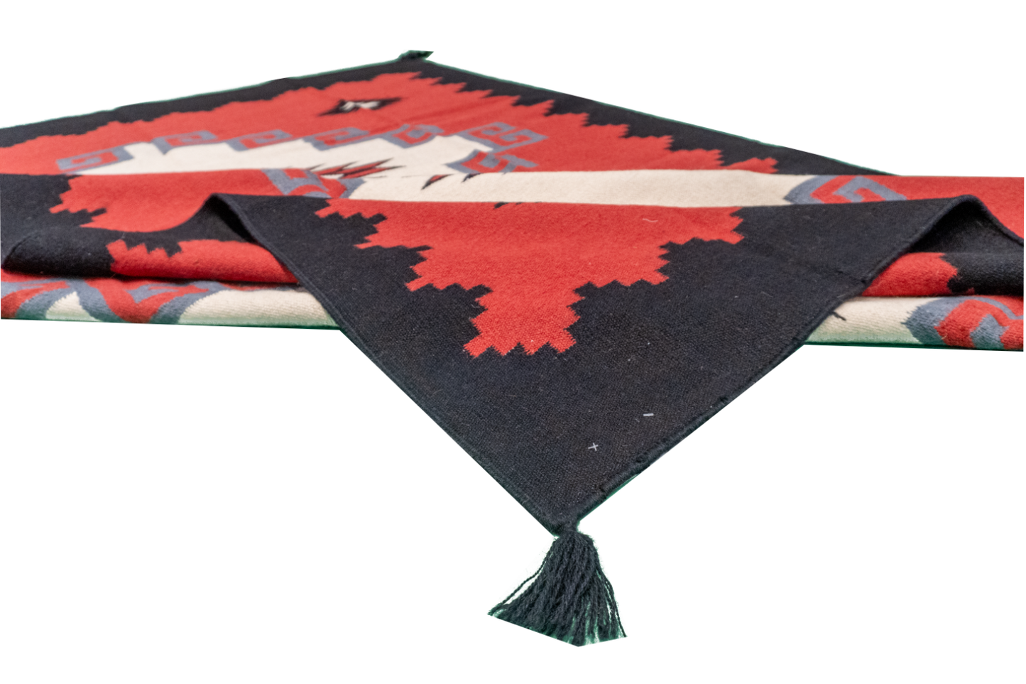 W 6 L 9 Kilim Navajo 100% Wool Hand-Woven All-Over Design - 66497