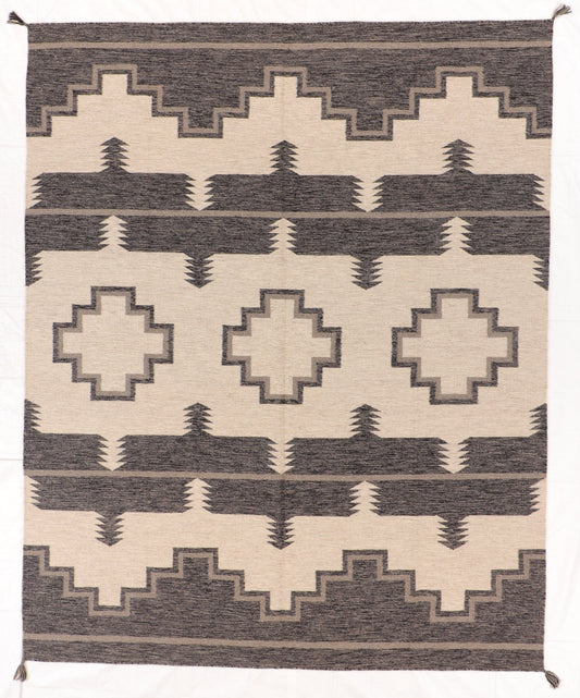 8 x 10 - Kilim Navajo Fine/Wool All Over Rectangle - Hand Knotted Rug — 66499