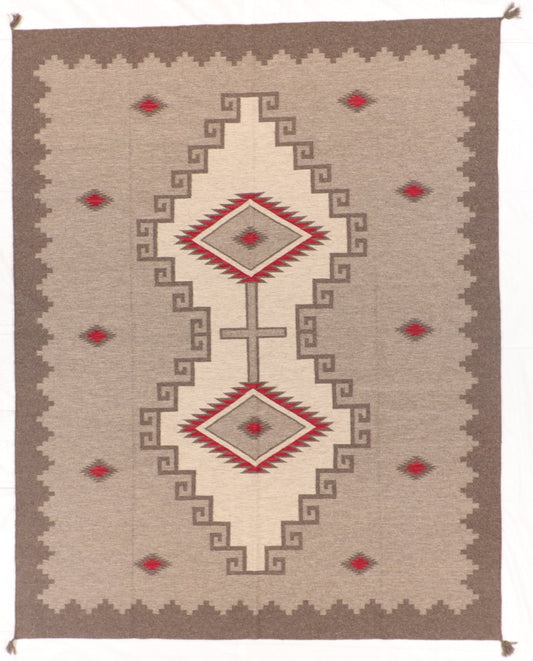 8 x 10 - Kilim Navajo Fine/Wool All Over Rectangle - Hand Knotted Rug — 66500