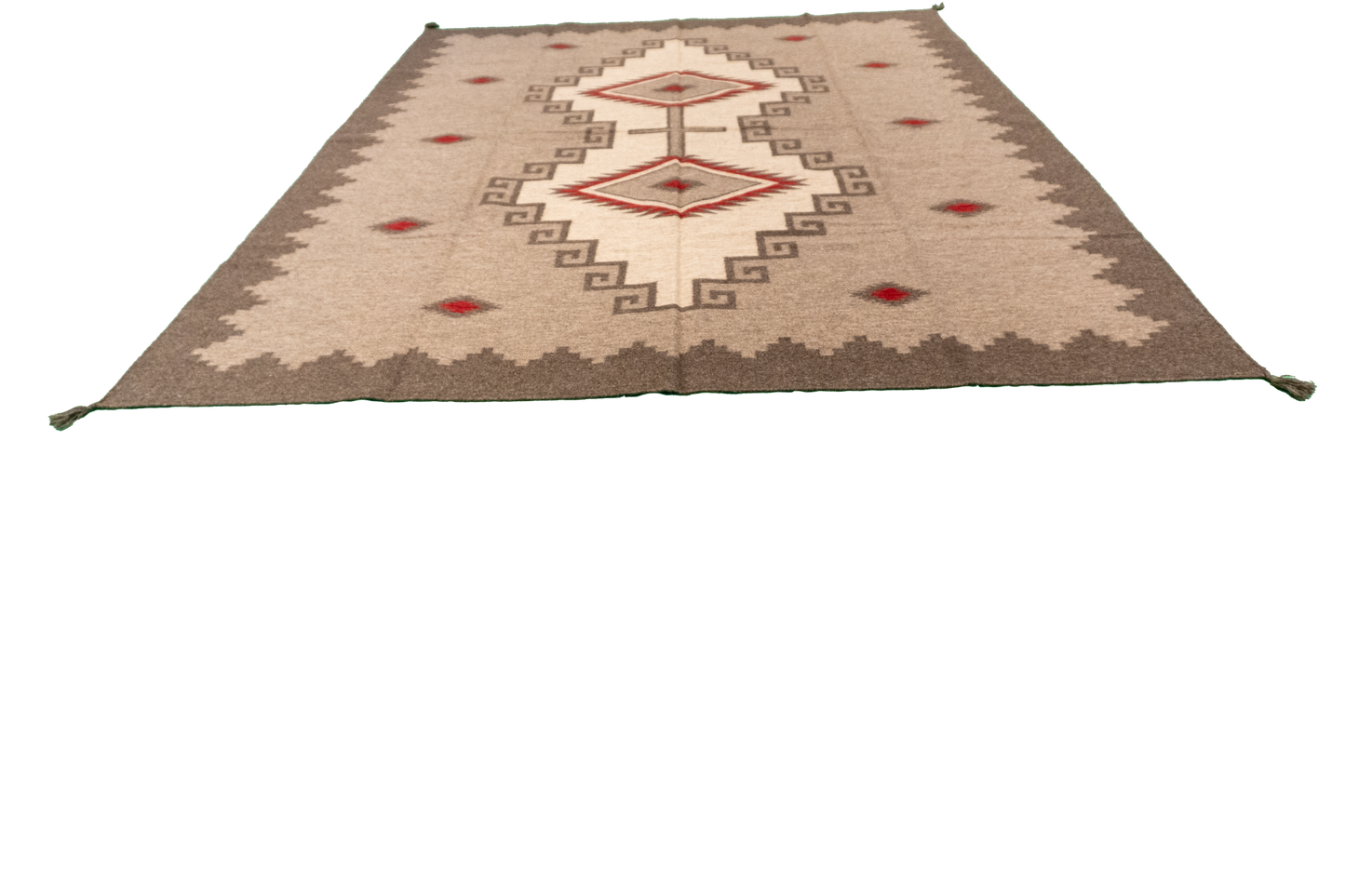 W 8 L 10 Kilim Navajo 100% Wool Hand-Woven All-Over Design - 66500