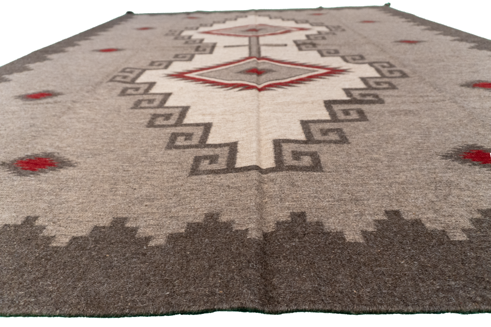 W 8 L 10 Kilim Navajo 100% Wool Hand-Woven All-Over Design - 66500