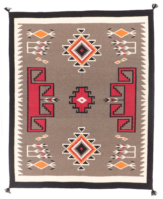 8 x 10 - Kilim Navajo Rectangle - Hand Knotted Rug — 66501
