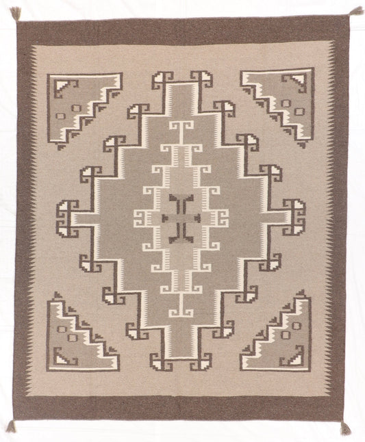 8 x 10 - Kilim Navajo Fine/Wool All Over Rectangle - Hand Knotted Rug — 66502