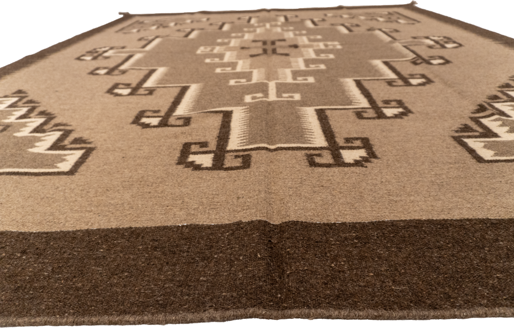 W 8 L 10  Kilim Navajo 100% Wool Hand-Woven All-Over Design - 66502