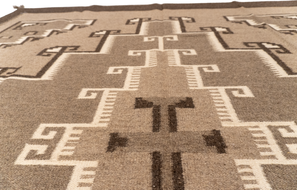 W 8 L 10  Kilim Navajo 100% Wool Hand-Woven All-Over Design - 66502