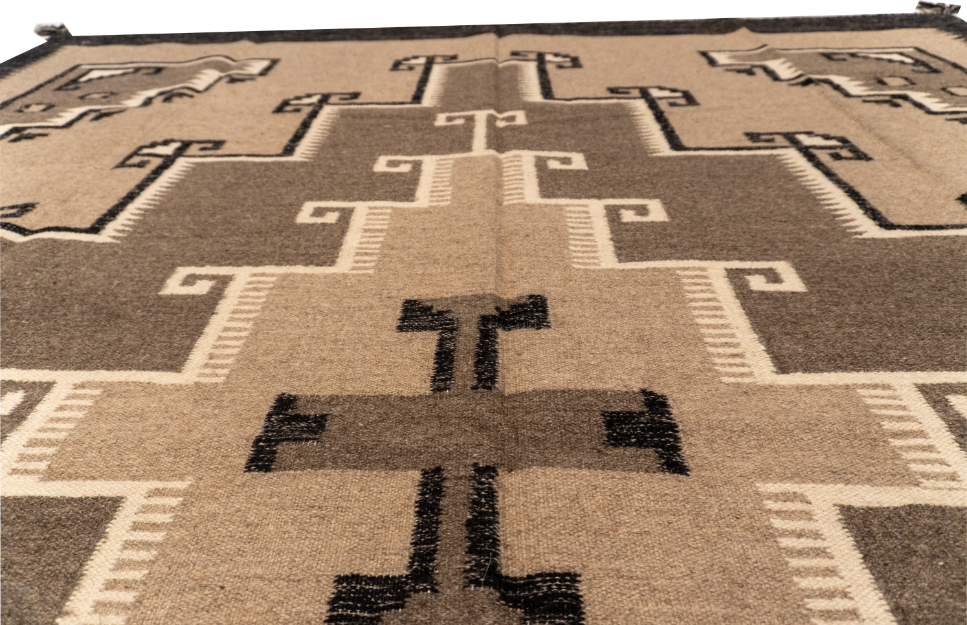 W 8 L 10 Kilim Navajo 100% Wool Hand-Woven All-Over Design - 66503