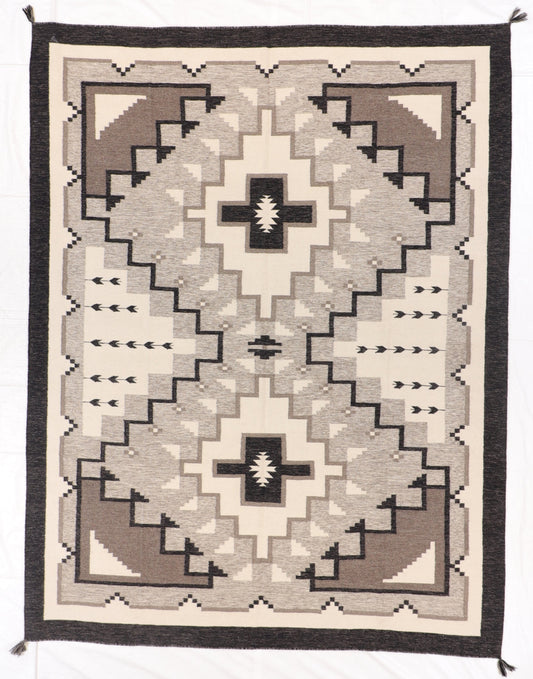 9 x 12 - Kilim Navajo Fine/Wool All Over Rectangle - Hand Knotted Rug — 66505