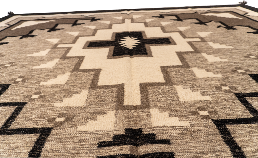 W 9 L12 Kilim Navajo 100% Wool Hand-Woven All-Over Design - 66505