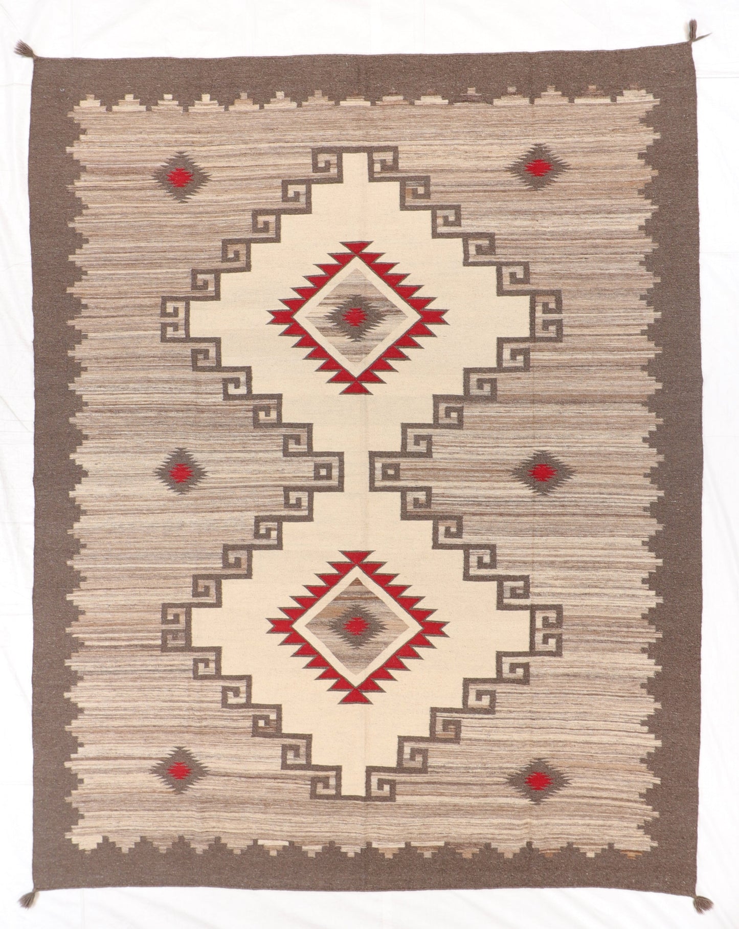 9 x 12 - Kilim Navajo Fine/Wool All Over Rectangle - Hand Knotted Rug — 66506