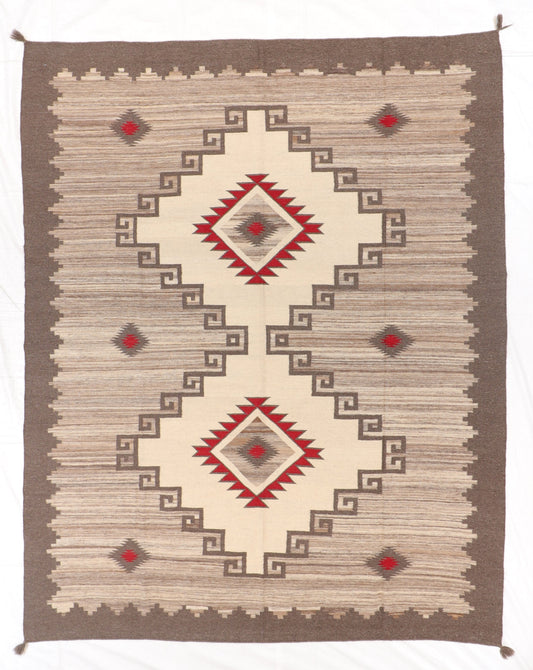 9 x 12 - Kilim Navajo Fine/Wool All Over Rectangle - Hand Knotted Rug — 66506