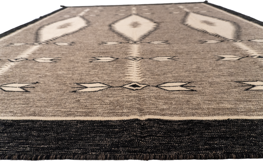 W 8 L 10 Kilim Navajo 100% Wool Hand-Woven All-Over Design - 66509