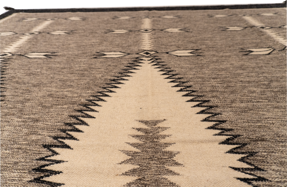 W 8 L 10 Kilim Navajo 100% Wool Hand-Woven All-Over Design - 66509