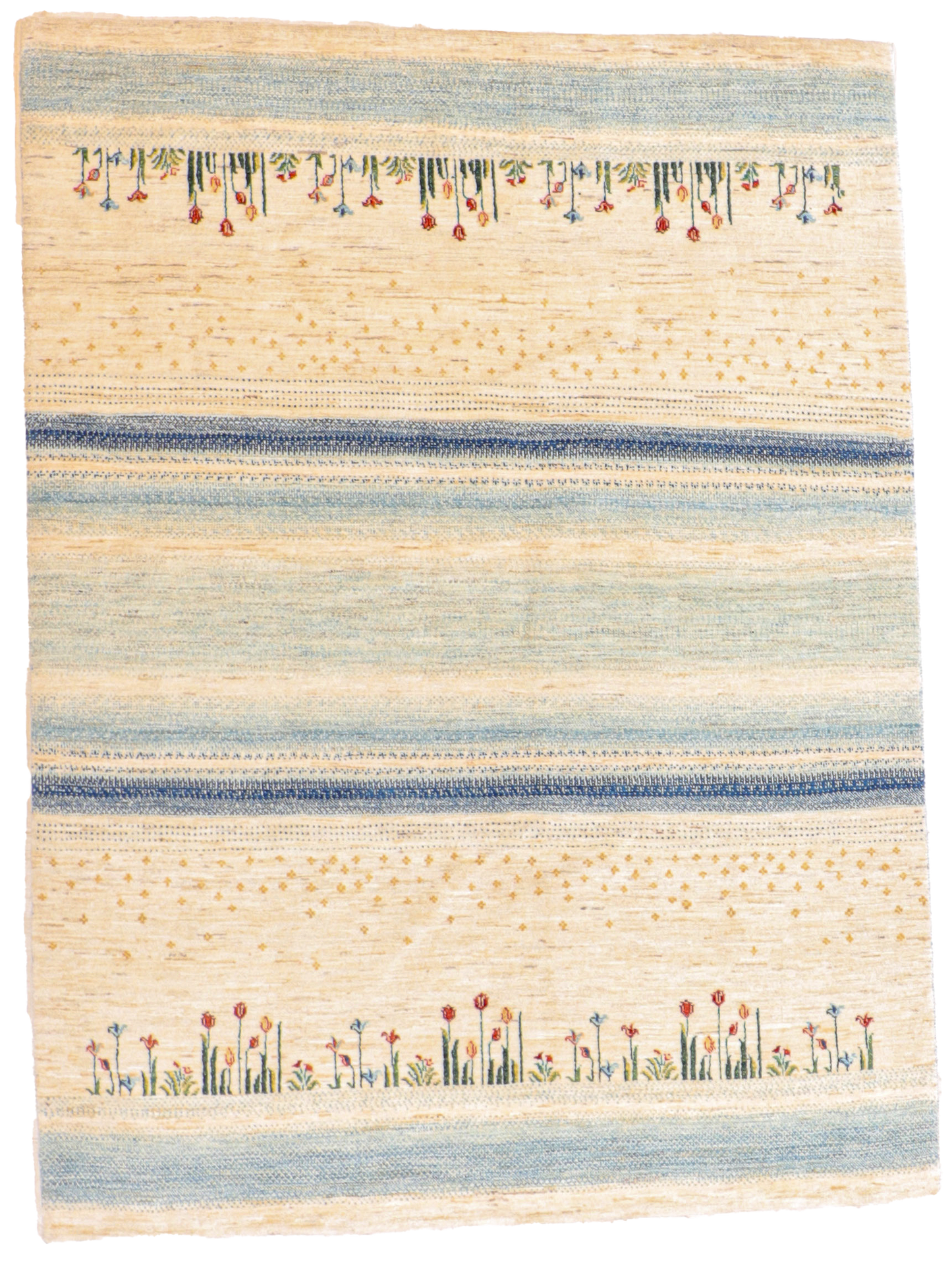 W 5 L 6.8 Gabbeh 100% Wool Hand-Woven All-Over Design - 66515